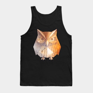 Wood geometric owl Tank Top